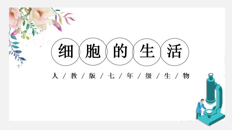 初中生物人教版七上2.1.4细胞的生活