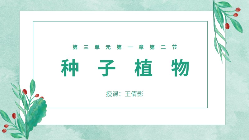 初中生物人教版七上3.1.2种子植物